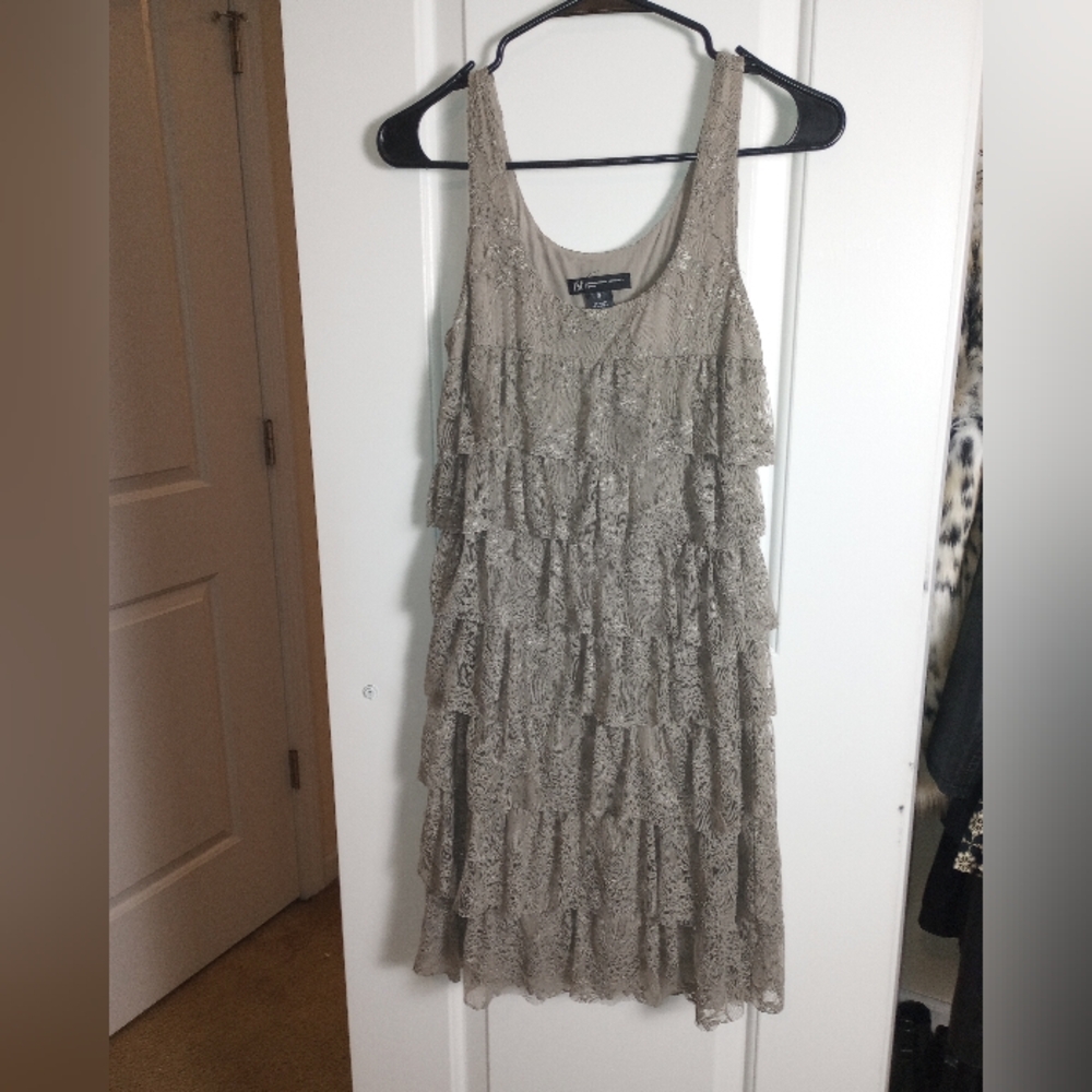 INC International Concepts Gray Lace Dress